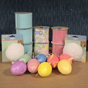 Easter Egg and Ribbon Set - Multicolor